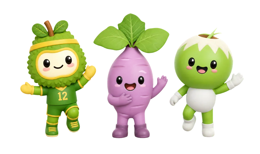 Three Youth Formation mascots greeting the user